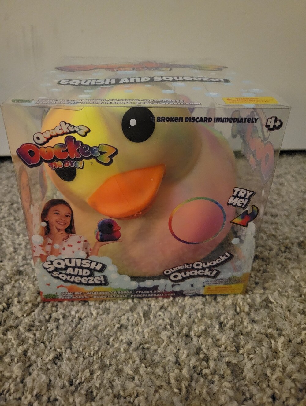Viral Tie Dye Squishy Duck Toy